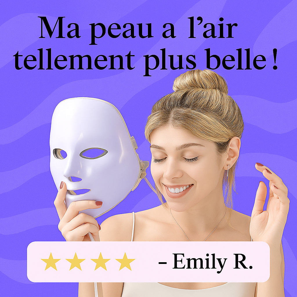 Masque LED Visage - Soin Lumière Anti-Rides & Peau Éclatante - skymoons