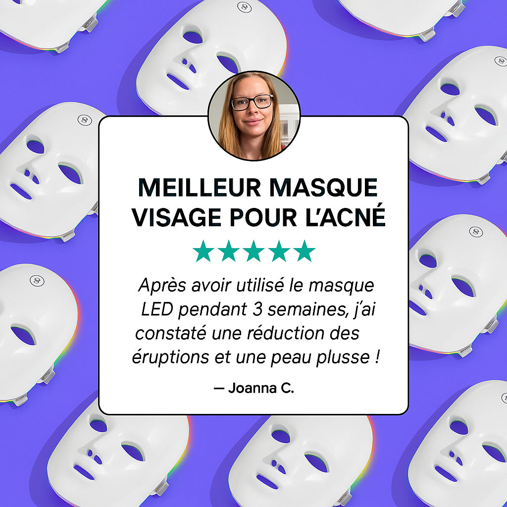 Masque LED Visage - Soin Lumière Anti-Rides & Peau Éclatante - skymoons